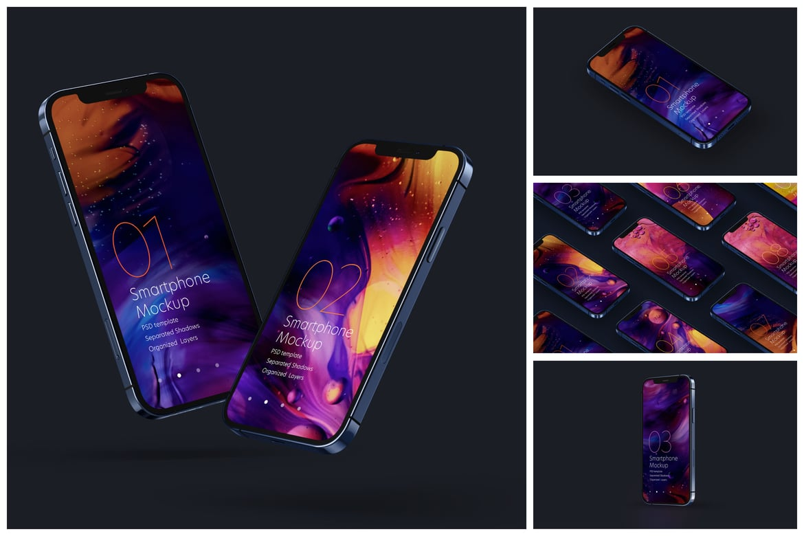 iPhone 12 Pro Mockup Set（312168）-技能树